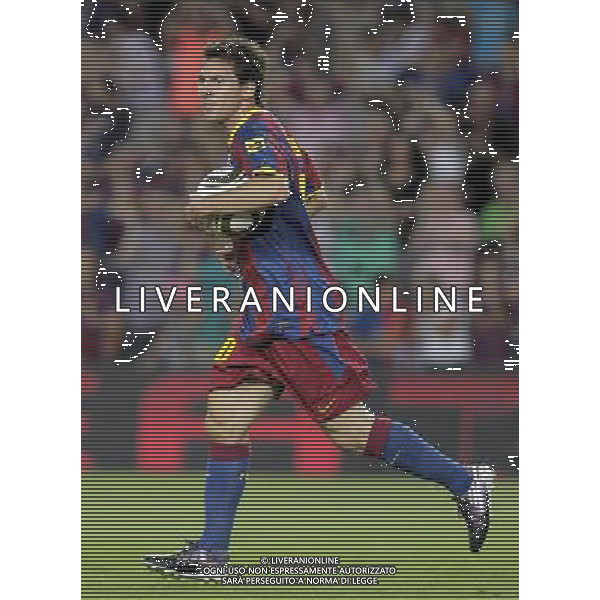 FC Barcelona\'s Lionel Messi during SuperCup of Spain Final match. August 21,2010. (ALTERPHOTOS/Acero) BARCELLONA-SIVIGLIA SUPERCOPPA DI SPAGNA 2010 AG ALDO LIVERANI SAS ITALY ONLY *** Local Caption *** .
