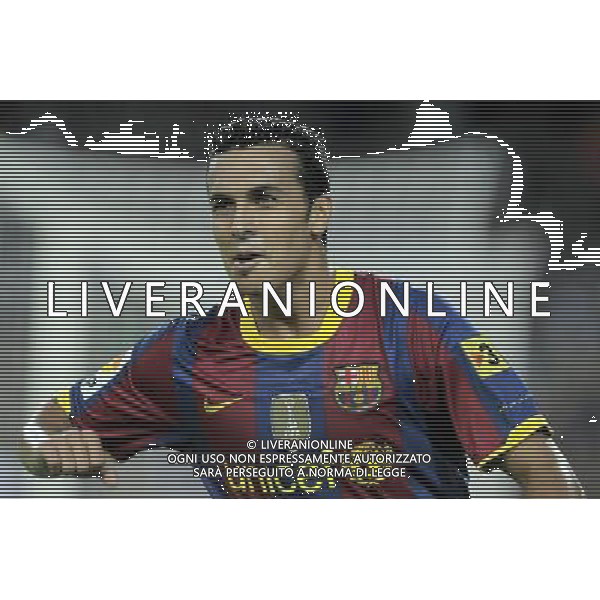 FC Barcelona\'s Pedro Rodriguez celebrates goal during SuperCup of Spain Final match. August 21,2010. (ALTERPHOTOS/Acero) BARCELLONA-SIVIGLIA SUPERCOPPA DI SPAGNA 2010 AG ALDO LIVERANI SAS ITALY ONLY *** Local Caption *** .
