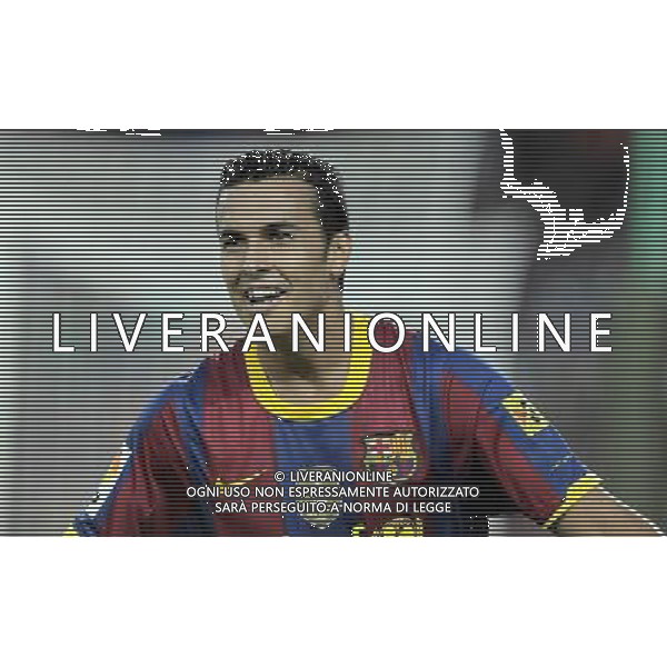 FC Barcelona\'s Pedro Rodriguez celebrates goal during SuperCup of Spain Final match. August 21,2010. (ALTERPHOTOS/Acero) BARCELLONA-SIVIGLIA SUPERCOPPA DI SPAGNA 2010 AG ALDO LIVERANI SAS ITALY ONLY *** Local Caption *** .