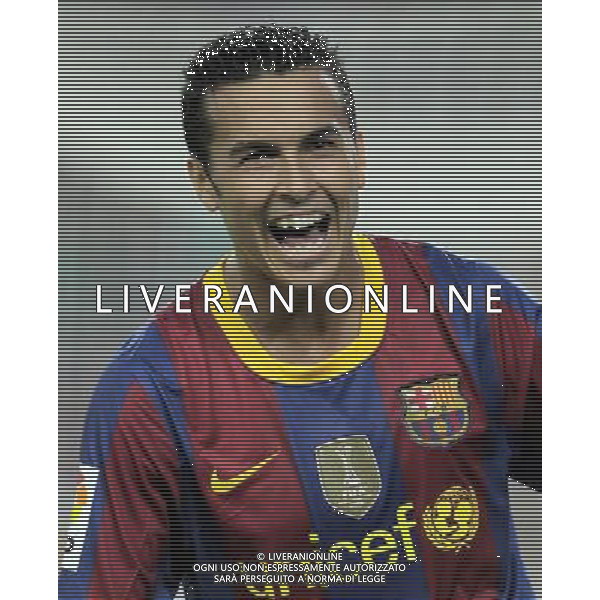 FC Barcelona\'s Pedro Rodriguez celebrates goal during SuperCup of Spain Final match. August 21,2010. (ALTERPHOTOS/Acero) BARCELLONA-SIVIGLIA SUPERCOPPA DI SPAGNA 2010 AG ALDO LIVERANI SAS ITALY ONLY *** Local Caption *** .