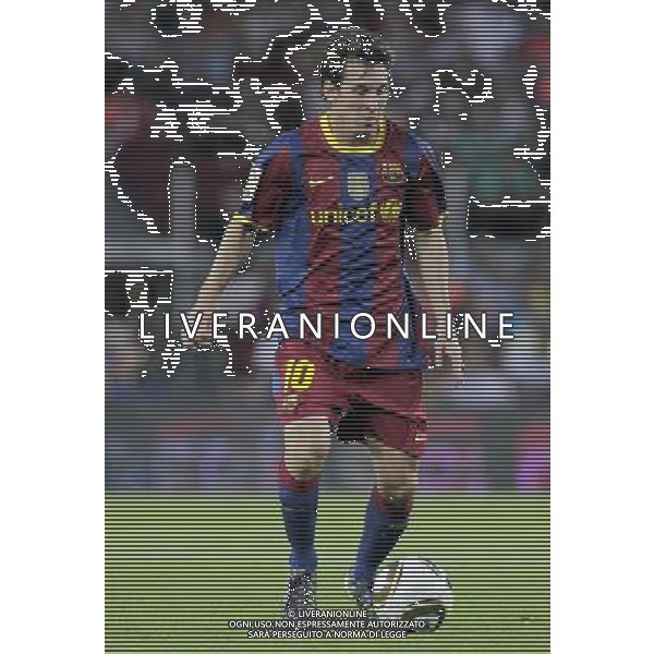 FC Barcelona\'s Lionel Messi during SuperCup of Spain Final match. August 21,2010. (ALTERPHOTOS/Acero) BARCELLONA-SIVIGLIA SUPERCOPPA DI SPAGNA 2010 AG ALDO LIVERANI SAS ITALY ONLY *** Local Caption *** .