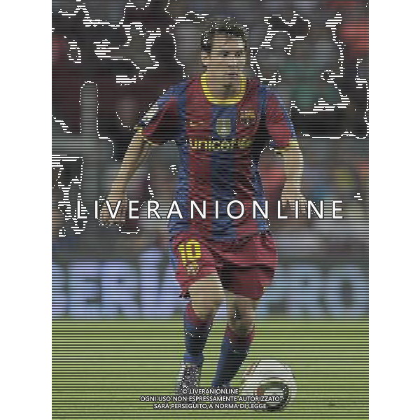 FC Barcelona\'s Lionel Messi during SuperCup of Spain Final match. August 21,2010. (ALTERPHOTOS/Acero) BARCELLONA-SIVIGLIA SUPERCOPPA DI SPAGNA 2010 AG ALDO LIVERANI SAS ITALY ONLY *** Local Caption *** .