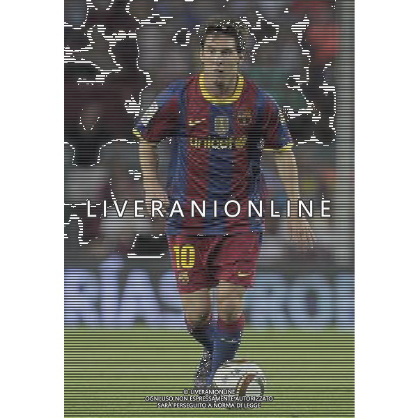 FC Barcelona\'s Lionel Messi during SuperCup of Spain Final match. August 21,2010. (ALTERPHOTOS/Acero) BARCELLONA-SIVIGLIA SUPERCOPPA DI SPAGNA 2010 AG ALDO LIVERANI SAS ITALY ONLY *** Local Caption *** .