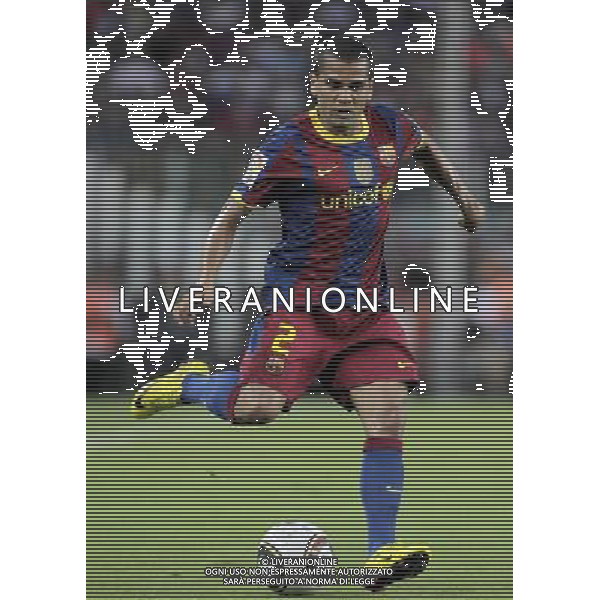 FC Barcelona\'s Daniel Alves during SuperCup of Spain Final match. August 21,2010. (ALTERPHOTOS/Acero) BARCELLONA-SIVIGLIA SUPERCOPPA DI SPAGNA 2010 AG ALDO LIVERANI SAS ITALY ONLY *** Local Caption *** .