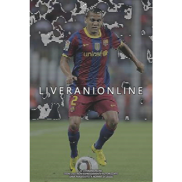 FC Barcelona\'s Daniel Alves during SuperCup of Spain Final match. August 21,2010. (ALTERPHOTOS/Acero) BARCELLONA-SIVIGLIA SUPERCOPPA DI SPAGNA 2010 AG ALDO LIVERANI SAS ITALY ONLY *** Local Caption *** .