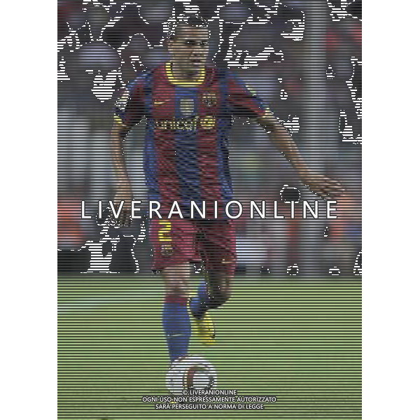 FC Barcelona\'s Daniel Alves during SuperCup of Spain Final match. August 21,2010. (ALTERPHOTOS/Acero) BARCELLONA-SIVIGLIA SUPERCOPPA DI SPAGNA 2010 AG ALDO LIVERANI SAS ITALY ONLY *** Local Caption *** .