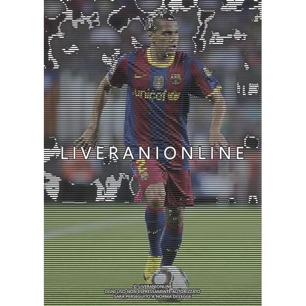 FC Barcelona\'s Daniel Alves during SuperCup of Spain Final match. August 21,2010. (ALTERPHOTOS/Acero) BARCELLONA-SIVIGLIA SUPERCOPPA DI SPAGNA 2010 AG ALDO LIVERANI SAS ITALY ONLY *** Local Caption *** .