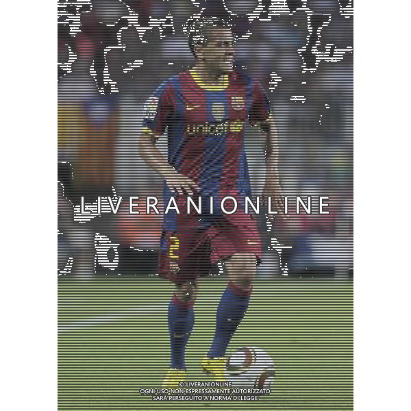 FC Barcelona\'s Daniel Alves during SuperCup of Spain Final match. August 21,2010. (ALTERPHOTOS/Acero) BARCELLONA-SIVIGLIA SUPERCOPPA DI SPAGNA 2010 AG ALDO LIVERANI SAS ITALY ONLY *** Local Caption *** .