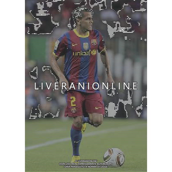 FC Barcelona\'s Daniel Alves during SuperCup of Spain Final match. August 21,2010. (ALTERPHOTOS/Acero) BARCELLONA-SIVIGLIA SUPERCOPPA DI SPAGNA 2010 AG ALDO LIVERANI SAS ITALY ONLY *** Local Caption *** .
