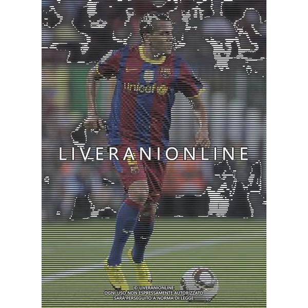 FC Barcelona\'s Daniel Alves during SuperCup of Spain Final match. August 21,2010. (ALTERPHOTOS/Acero) BARCELLONA-SIVIGLIA SUPERCOPPA DI SPAGNA 2010 AG ALDO LIVERANI SAS ITALY ONLY *** Local Caption *** .