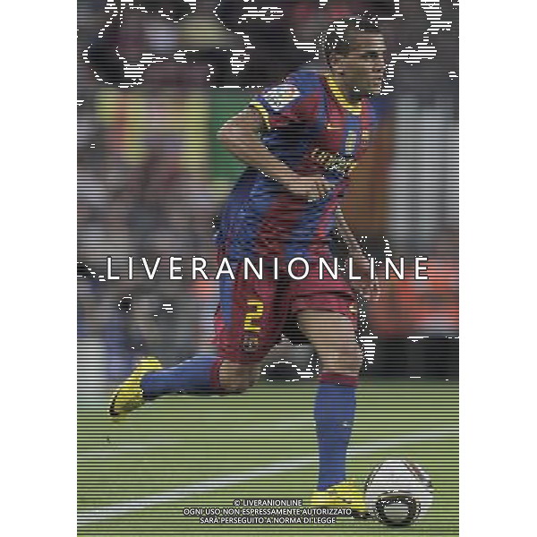 FC Barcelona\'s Daniel Alves during SuperCup of Spain Final match. August 21,2010. (ALTERPHOTOS/Acero) BARCELLONA-SIVIGLIA SUPERCOPPA DI SPAGNA 2010 AG ALDO LIVERANI SAS ITALY ONLY *** Local Caption *** .