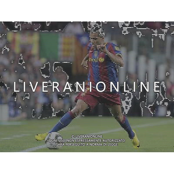 FC Barcelona\'s Daniel Alves during SuperCup of Spain Final match. August 21,2010. (ALTERPHOTOS/Acero) BARCELLONA-SIVIGLIA SUPERCOPPA DI SPAGNA 2010 AG ALDO LIVERANI SAS ITALY ONLY *** Local Caption *** .