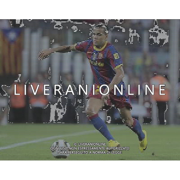 FC Barcelona\'s Daniel Alves during SuperCup of Spain Final match. August 21,2010. (ALTERPHOTOS/Acero) BARCELLONA-SIVIGLIA SUPERCOPPA DI SPAGNA 2010 AG ALDO LIVERANI SAS ITALY ONLY *** Local Caption *** .