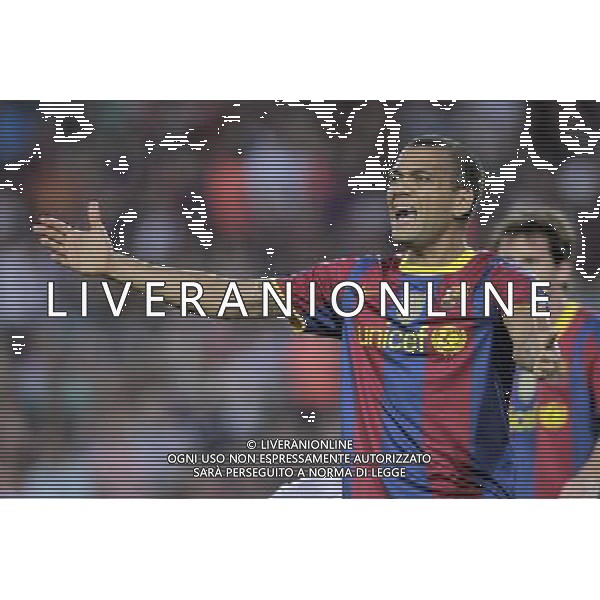 FC Barcelona\'s Daniel Alves during SuperCup of Spain Final match. August 21,2010. (ALTERPHOTOS/Acero) BARCELLONA-SIVIGLIA SUPERCOPPA DI SPAGNA 2010 AG ALDO LIVERANI SAS ITALY ONLY *** Local Caption *** .