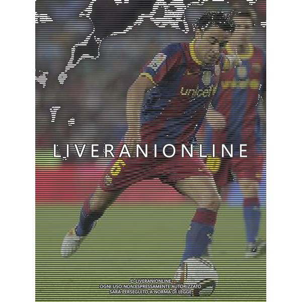 FC Barcelona\'s Xavi Hernandez during SuperCup of Spain Final match. August 21,2010. (ALTERPHOTOS/Acero) BARCELLONA-SIVIGLIA SUPERCOPPA DI SPAGNA 2010 AG ALDO LIVERANI SAS ITALY ONLY *** Local Caption *** .