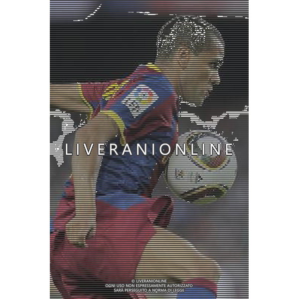 FC Barcelona\'s Daniel Alves during SuperCup of Spain Final match. August 21,2010. (ALTERPHOTOS/Acero) BARCELLONA-SIVIGLIA SUPERCOPPA DI SPAGNA 2010 AG ALDO LIVERANI SAS ITALY ONLY *** Local Caption *** .