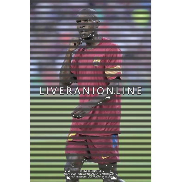 FC Barcelona\'s Eric Abidal during SuperCup of Spain Final match. August 21,2010. (ALTERPHOTOS/Acero) BARCELLONA-SIVIGLIA SUPERCOPPA DI SPAGNA 2010 AG ALDO LIVERANI SAS ITALY ONLY *** Local Caption *** .