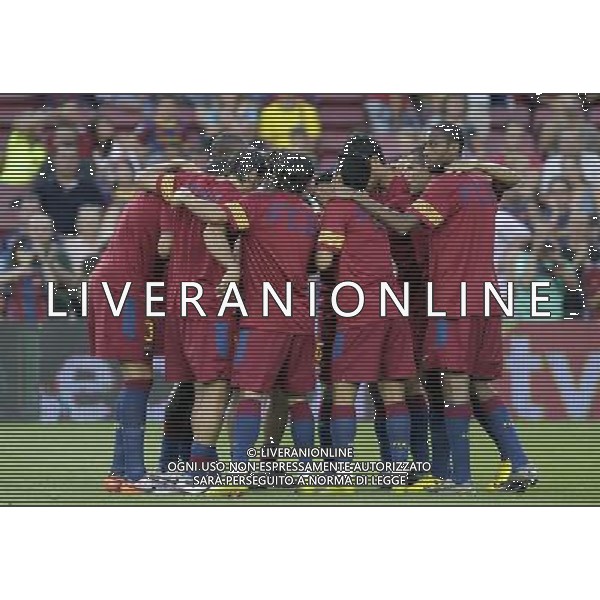 FC Barcelona\'s players during SuperCup of Spain Final match. August 21,2010. (ALTERPHOTOS/Acero) BARCELLONA-SIVIGLIA SUPERCOPPA DI SPAGNA 2010 AG ALDO LIVERANI SAS ITALY ONLY *** Local Caption *** .