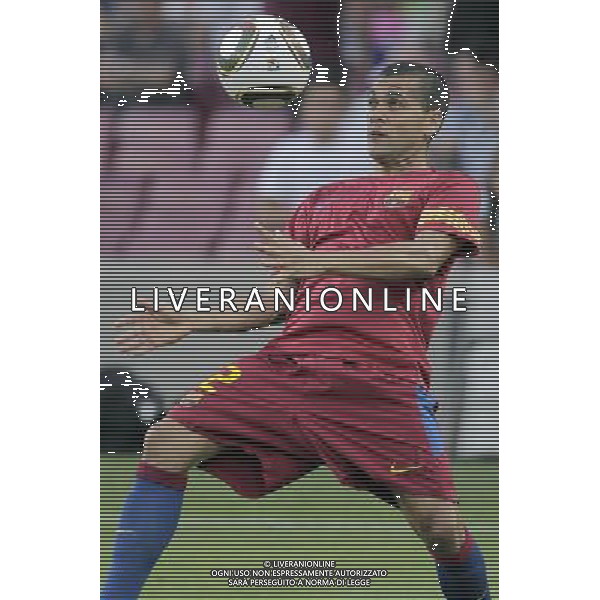 FC Barcelona\'s Daniel Alves during SuperCup of Spain Final match. August 21,2010. (ALTERPHOTOS/Acero) BARCELLONA-SIVIGLIA SUPERCOPPA DI SPAGNA 2010 AG ALDO LIVERANI SAS ITALY ONLY *** Local Caption *** .