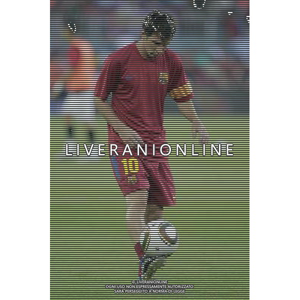 FC Barcelona\'s Lionel Messi during SuperCup of Spain Final match. August 21,2010. (ALTERPHOTOS/Acero) BARCELLONA-SIVIGLIA SUPERCOPPA DI SPAGNA 2010 AG ALDO LIVERANI SAS ITALY ONLY *** Local Caption *** .