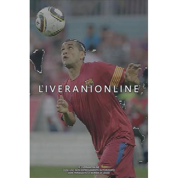 FC Barcelona\'s Daniel Alves during SuperCup of Spain Final match. August 21,2010. (ALTERPHOTOS/Acero) BARCELLONA-SIVIGLIA SUPERCOPPA DI SPAGNA 2010 AG ALDO LIVERANI SAS ITALY ONLY *** Local Caption *** .