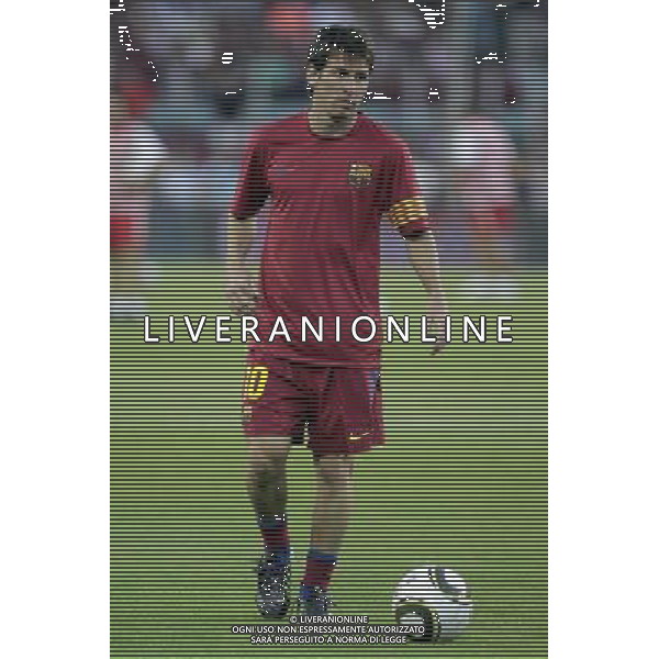 FC Barcelona\'s MESSI LEOduring SuperCup of Spain Final match. August 21,2010. (ALTERPHOTOS/Acero) BARCELLONA-SIVIGLIA SUPERCOPPA DI SPAGNA 2010 AG ALDO LIVERANI SAS ITALY ONLY *** Local Caption *** .