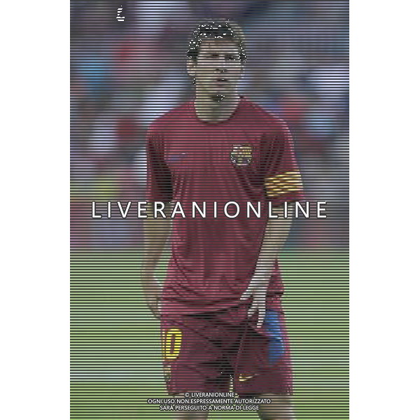 FC Barcelona\'s Lionel Messi during SuperCup of Spain Final match. August 21,2010. (ALTERPHOTOS/Acero) BARCELLONA-SIVIGLIA SUPERCOPPA DI SPAGNA 2010 AG ALDO LIVERANI SAS ITALY ONLY *** Local Caption *** .
