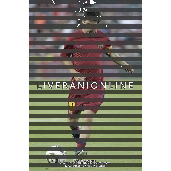 FC Barcelona\'s Lionel Messi during SuperCup of Spain Final match. August 21,2010. (ALTERPHOTOS/Acero) BARCELLONA-SIVIGLIA SUPERCOPPA DI SPAGNA 2010 AG ALDO LIVERANI SAS ITALY ONLY *** Local Caption *** .
