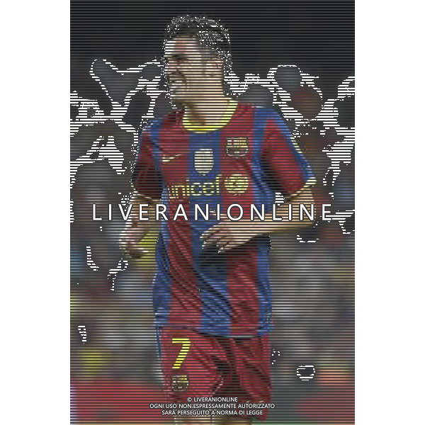 FC Barcelona\'s David Villa during SuperCup of Spain Final match. August 21,2010. (ALTERPHOTOS/Acero) BARCELLONA-SIVIGLIA SUPERCOPPA DI SPAGNA 2010 AG ALDO LIVERANI SAS ITALY ONLY *** Local Caption *** .