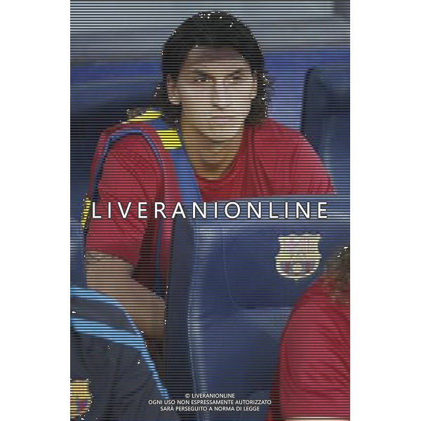 FC Barcelona\'s Zlatan Ibrahimovic during SuperCup of Spain Final match. August 21,2010. (ALTERPHOTOS/Acero) BARCELLONA-SIVIGLIA SUPERCOPPA DI SPAGNA 2010 AG ALDO LIVERANI SAS ITALY ONLY *** Local Caption *** .