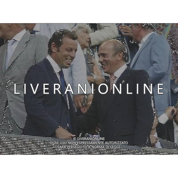 FC Barcelona\'s President Sandro Rosell (l) and Sevilla\'s President Jose Maria del Nido (r) during SuperCup of Spain Final match. August 21,2010. (ALTERPHOTOS/Acero) BARCELLONA-SIVIGLIA SUPERCOPPA DI SPAGNA 2010 AG ALDO LIVERANI SAS ITALY ONLY *** Local Caption *** .