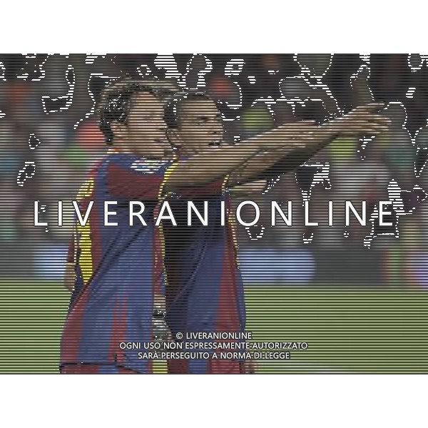 FC Barcelona\'s Adriano Correia and Daniel Alves during SuperCup of Spain Final match. August 21,2010. (ALTERPHOTOS/Acero) BARCELLONA-SIVIGLIA SUPERCOPPA DI SPAGNA 2010 AG ALDO LIVERANI SAS ITALY ONLY *** Local Caption *** .