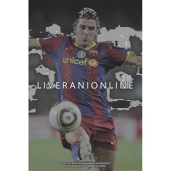 FC Barcelona\'s David Villa during SuperCup of Spain Final match. August 21,2010. (ALTERPHOTOS/Acero) BARCELLONA-SIVIGLIA SUPERCOPPA DI SPAGNA 2010 AG ALDO LIVERANI SAS ITALY ONLY *** Local Caption *** .