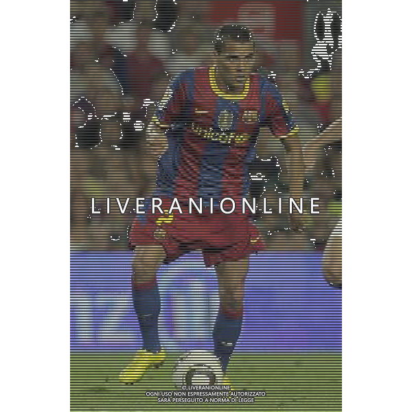 FC Barcelona\'s Daniel Alves during SuperCup of Spain Final match. August 21,2010. (ALTERPHOTOS/Acero) BARCELLONA-SIVIGLIA SUPERCOPPA DI SPAGNA 2010 AG ALDO LIVERANI SAS ITALY ONLY *** Local Caption *** .