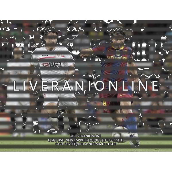 FC Barcelona\'s Maxwell (r) and Sevilla\'s cigarini during SuperCup of Spain Final match. August 21,2010. (ALTERPHOTOS/Acero) BARCELLONA-SIVIGLIA SUPERCOPPA DI SPAGNA 2010 AG ALDO LIVERANI SAS ITALY ONLY *** Local Caption *** .