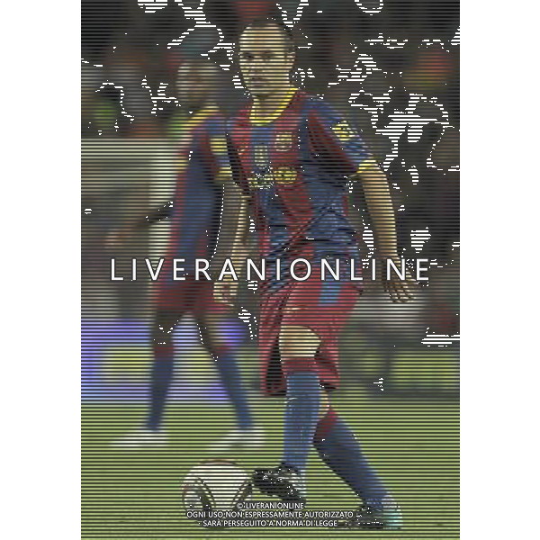 FC Barcelona\'s Andres Iniesta during SuperCup of Spain Final match. August 21,2010. (ALTERPHOTOS/Acero) BARCELLONA-SIVIGLIA SUPERCOPPA DI SPAGNA 2010 AG ALDO LIVERANI SAS ITALY ONLY *** Local Caption *** .
