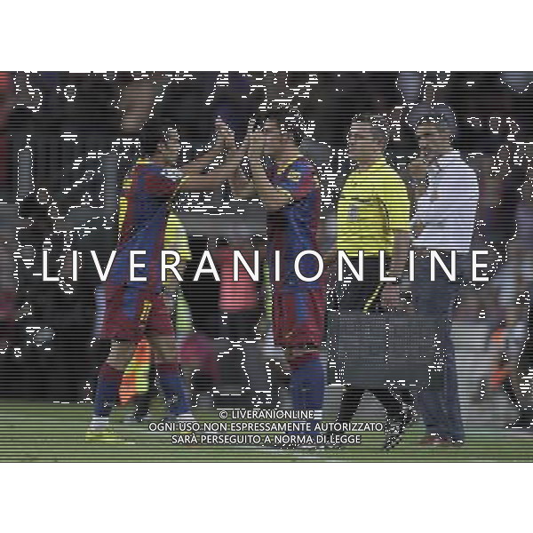 Oficial debut of FC Barcelona\'s David Villa during SuperCup of Spain Final match. August 21,2010. (ALTERPHOTOS/Acero) BARCELLONA-SIVIGLIA SUPERCOPPA DI SPAGNA 2010 AG ALDO LIVERANI SAS ITALY ONLY *** Local Caption *** .