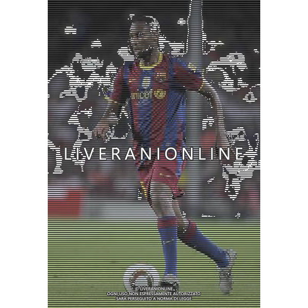 FC Barcelona\'s Seydou Keita during SuperCup of Spain Final match. August 21,2010. (ALTERPHOTOS/Acero) BARCELLONA-SIVIGLIA SUPERCOPPA DI SPAGNA 2010 AG ALDO LIVERANI SAS ITALY ONLY *** Local Caption *** .
