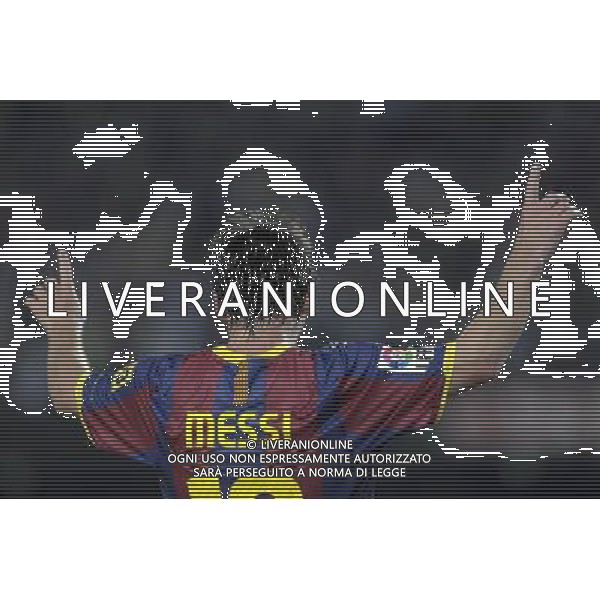 FC Barcelona\'s Lionel Messi during SuperCup of Spain Final match. August 21,2010. (ALTERPHOTOS/Acero) BARCELLONA-SIVIGLIA SUPERCOPPA DI SPAGNA 2010 AG ALDO LIVERANI SAS ITALY ONLY *** Local Caption *** .