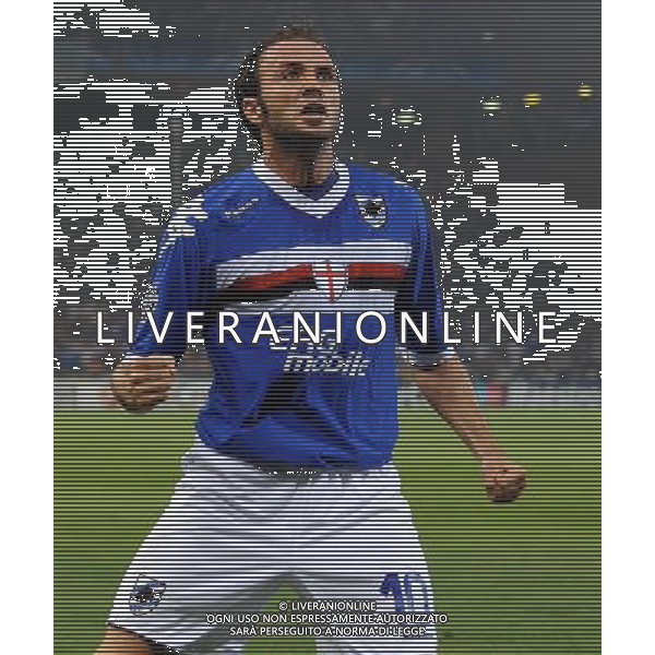 Champions League 2010/2011 Turno Preliminare Ritorno Genova - 24.08.2010 Sampdoria-Werder Brema Nella Foto:giampaolo pazzini esultanza dopo il primo gol /Ph.Vitez-Ag. Aldo Liverani