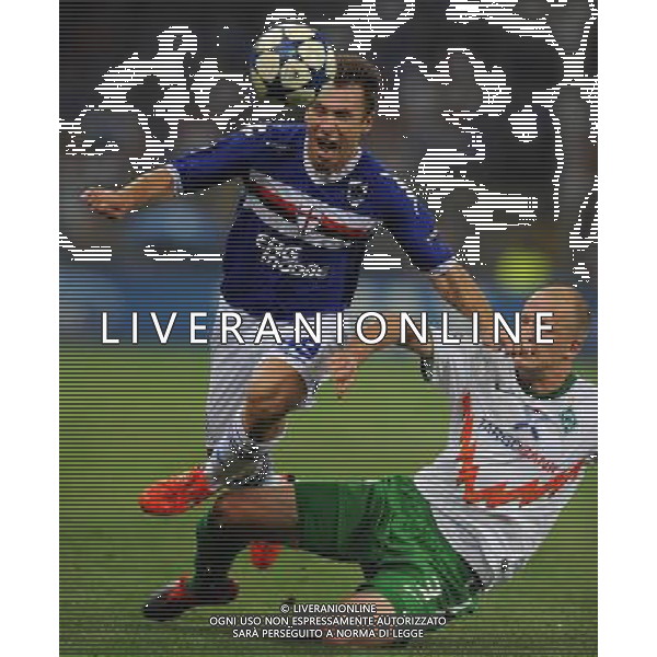 Champions League 2010/2011 Turno Preliminare Ritorno Genova - 24.08.2010 Sampdoria-Werder Brema Nella Foto:antonio cassano e pasanen /Ph.Vitez-Ag. Aldo Liverani