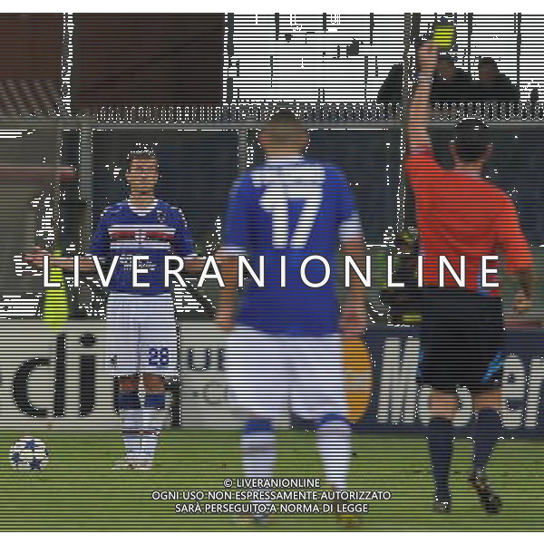 Champions League 2010/2011 Turno Preliminare Ritorno Genova - 24.08.2010 Sampdoria-Werder Brema Nella Foto:gastaldello ammonito /Ph.Vitez-Ag. Aldo Liverani