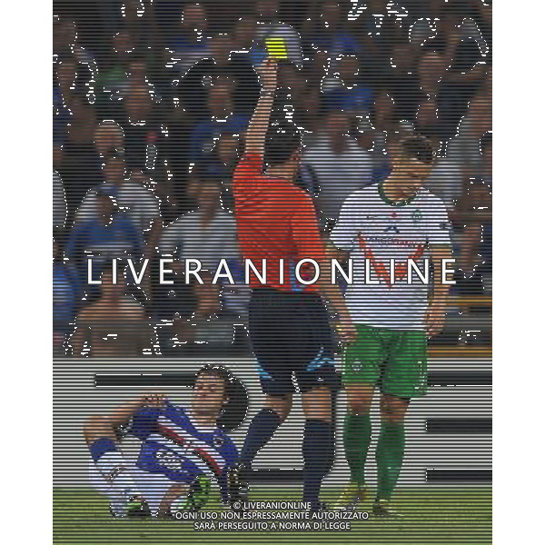 Champions League 2010/2011 Turno Preliminare Ritorno Genova - 24.08.2010 Sampdoria-Werder Brema Nella Foto:arnautovic ammonito /Ph.Vitez-Ag. Aldo Liverani