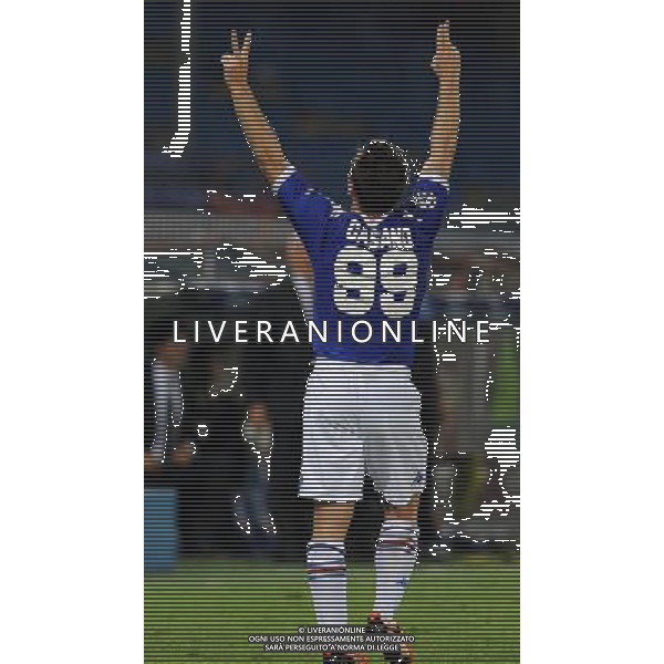 Champions League 2010/2011 Turno Preliminare Ritorno Genova - 24.08.2010 Sampdoria-Werder Brema Nella Foto:esultanza dopo il gol di antonio cassano /Ph.Vitez-Ag. Aldo Liverani