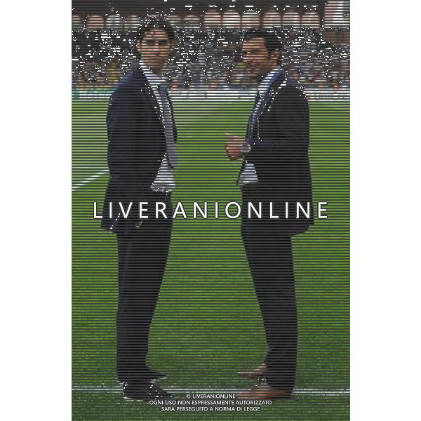 UEFA SuperCup 2010 Montecarlo (Principato di Monaco) - 27.08.2010 Inter-Atleco Madrid Nella Foto:luis figo e tiago /Ph.Vitez-Ag. Aldo Liverani