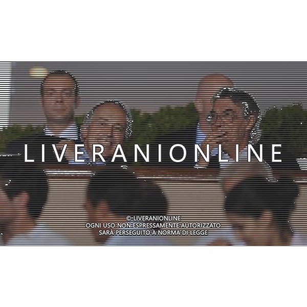 UEFA SuperCup 2010 Montecarlo (Principato di Monaco) - 27.08.2010 Inter-Atleco Madrid Nella Foto:massimo moratti e giancarlo abete /Ph.Vitez-Ag. Aldo Liverani