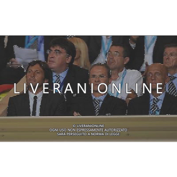 UEFA SuperCup 2010 Montecarlo (Principato di Monaco) - 27.08.2010 Inter-Atleco Madrid Nella Foto:leonardo e pierluigi collina /Ph.Vitez-Ag. Aldo Liverani