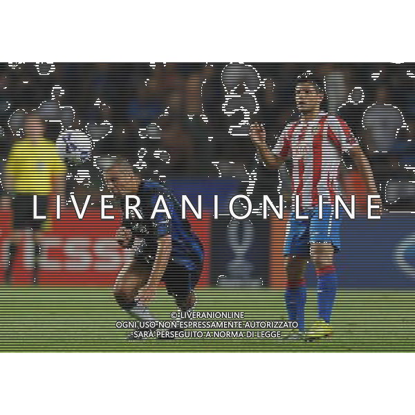 UEFA SuperCup 2010 Montecarlo (Principato di Monaco) - 27.08.2010 Inter-Atleco Madrid Nella Foto:samuel anticipa aguero /Ph.Vitez-Ag. Aldo Liverani