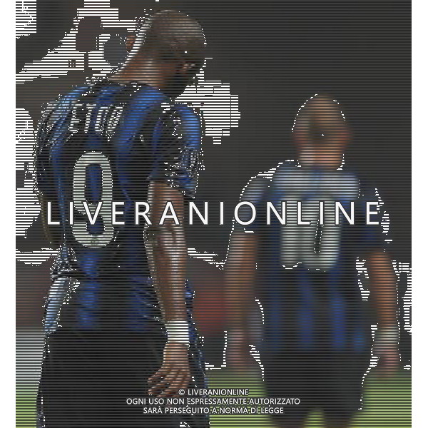 UEFA SuperCup 2010 Montecarlo (Principato di Monaco) - 27.08.2010 Inter-Atleco Madrid Nella Foto:eto\'o e sneijder /Ph.Vitez-Ag. Aldo Liverani