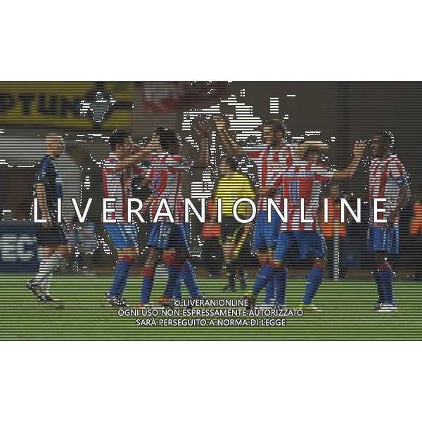 UEFA SuperCup 2010 Montecarlo (Principato di Monaco) - 27.08.2010 Inter-Atleco Madrid Nella Foto:esultanza giocatori atletico madrid al fischio finale /Ph.Vitez-Ag. Aldo Liverani